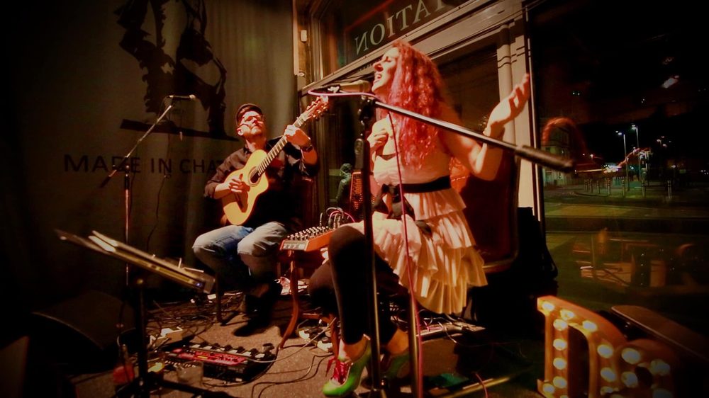 D&L performing music together
